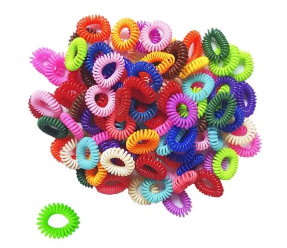 Elstico Mola Fio De Telefone Prendedor Cabelo Colorido