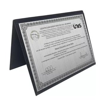 Placa de Homenagem Em Ao Inox